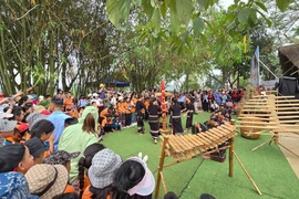 The Vietnam National Village for Ethnic Culture and Tourism continues to enhance its daily and weekend activities to promote interethnic and regional exchange and attract more tourists. (Photo: VNA) 