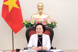 Deputy PM Pham Thi Thanh Tra speaks at the working session with the Ministry of Home Affairs on December 4. (Photo: VNA)