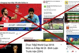Numerous football piracy websites in Vietnam. (Photo: laodong.vn) 