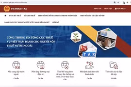 The interface of Vietnam's foreign supplier portal for tax registration, declaration and payment by overseas suppliers. (Photo: dientuungdung.vn)