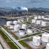 The fuel storage tank area of the Nghi Son Refinery and Petrochemical Plant is located in the Nghi Son Economic Zone in Nghi Son ward, Thanh Hoa province. (Photo: VNA)