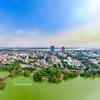 A panoramic view of Hanoi’s political centre, stretching from Hoan Kiem Lake to the Red River (Photo: VNA)