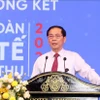 Deputy Prime Minister Bui Thanh Son speaks at the conference reviewing the 2025 Autumn Economic Forum hosted by the Ho Chi Minh City People’s Committee on December 31. (Photo: VNA)