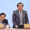 Deputy Minister of Finance Le Tan Can speaks at the press briefing (Photo: VNA)