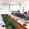 The working session between the Vietnamese delegation and the Cuban Ministry of Health (Photo: VNA)