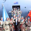 Vietnamese officers of Level-2 Field Hospital Roration 6 and Engineering Unit Rotation 3 in a photo before departing for UN peacekeeping missions (Photo: VNA)