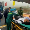A green lane is opened to transport a Chinese man to China for medical treatment (Photo: VNA)