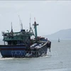 A fishing vessel from Gia Lai province heads out to sea. (Photo: VNA)
