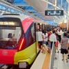 Passenger numbers on Hanoi’s two metro lines rise over 32% during Tet. (Photo: baotintuc.vn)