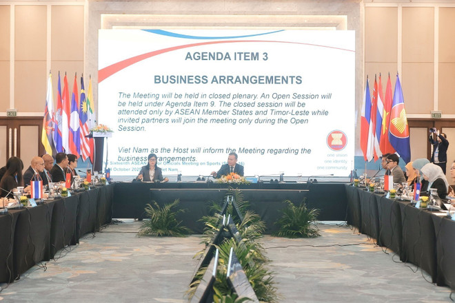 An overview of the 16th ASEAN Senior Officials Meeting on Sports (SOMS-16). (Photo: VNA) vna-potal-hoi-nghi-quan-chuc-cap-cao-asean-ve-the-thao-lan-thu-16-soms-16-8335417.jpg