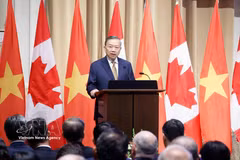 Party General Secretary and State President To Lam delivers policy address in Canada