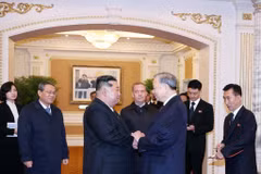 Party leader attends military parade marking 80th anniversary of WPK