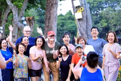 Australian Governor-General Sam Mostyn takes a stroll around Hoan Kiem Lake