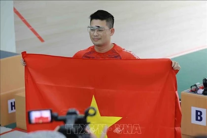 Shooter Ha Minh Thanh of Vietnam (Photo: VNA)