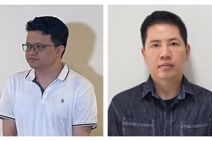 Defendant Nguyen Hai Binh (left) and defendant Vo Van Nam (right). (Photo: baochinhphu.vn) 