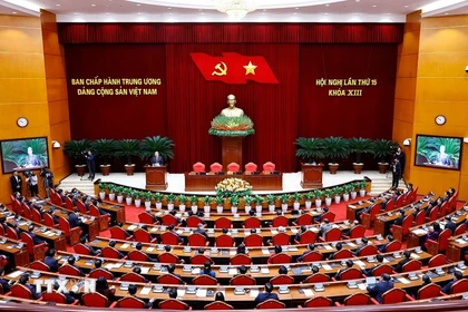 The closing of the 13th Party Central Committee's 15th plenum on December 23 (Photo: VNA)