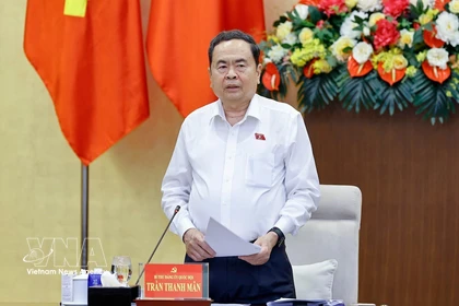 Chairman of the National Assembly (NA) Tran Thanh Man speaks at the fourth meeting of the NA Party Committee for the 2025–2030 term in Hanoi on March 16. (Photo: VNA)