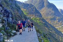 Foreign tourists explore Tuyen Quang tourism. (Photo: VNA)