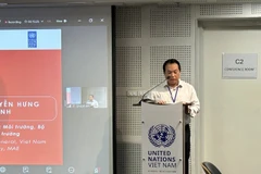 Deputy Director of the Ministry of Agriculture and Environment’s Environmental Department Nguyen Hung Thinh delivers a speech at the event on June 16 in Hanoi. (Photo courtesy of the Norwegian Embassy in Hanoi)