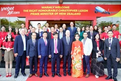 New Zealand Prime Minister Christopher Luxon visits the Vietjet Aviation Academy (VJAA) on February 28. (Photo: Vietjet)