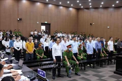 The defendants at the trial. (File photo: VNA)