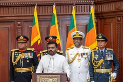 President of Sri Lanka Anura Kumara Dissanayake takes the oath of office in Colombo, September 23, 2024. (Photo: AA/VNA)