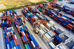 Containers stacked at an international port in Ba Ria-Vung Tau province. (Photo: VNA/VNS)