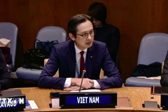 Ambassador Do Hung Viet, Head of the Permanent Mission of Vietnam to the United Nations, addresses a symposium in New York on February 25, 2026 on the treaty’s role as a regional arrangement under Chapter 8 of the UN Charter on the occasion of the 50th anniversary of the TAC signing. (Photo: VNA) 