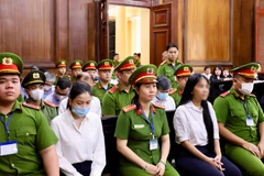 Defendants at the appellate hearing that opened in HCM City on May 6 (Photo: VNA)