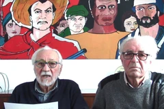 Renato Darsie, Chairman of the Italy – Vietnam Friendship Sub-Association in the Veneto region, and Franco Nube, a member of the association’s executive board, grant an interview to the Vietnam News Agency. (Photo: VNA)