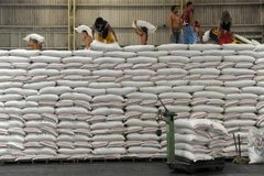 Transporting rice in Manila, the Philippines. (Photo: AFP/VNA)