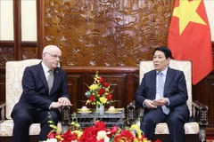 State President Luong Cuong holds a reception for Finnish Ambassador to Vietnam Keijo Norvanto, August 15, 2025. (Photo: VNA)