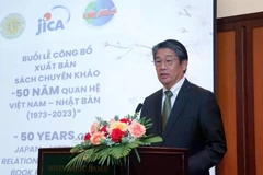 Japanese Ambassador to Vietnam Ito Naoki delivers a speech at the event. (Photo: VietnamPlus)