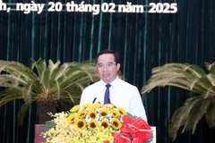 Nguyen Van Duoc was elected with 83 out of 84 votes at the 21st session of the 10th city People’s Council. (Photo: VNA)