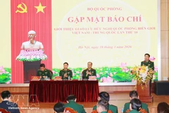 A press briefing on the 10th Vietnam – China Border Defence Friendship Exchange (Photo: VNA)