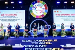 The delegates perform the opening ceremony of the series of events. (Photo: VNA)