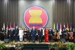 Party General Secretary To Lam (front, left) attends the ceremony marking the 30th anniversary of Vietnam’s accession to ASEAN on March 10, 2025. (Photo: VNA)
