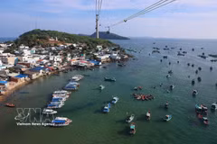A fishing village on Hon Thom Island, Phu Quoc. (Photo: VNA)