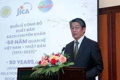 Japanese Ambassador to Vietnam Ito Naoki delivers a speech at the event. (Photo: VietnamPlus)