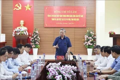 Party General Secretary To Lam at a working session with Si Pa Phin commune, Dien Bien province, July 26 (Photo: VNA).