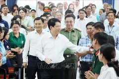 State President Luong Cuong meets with voters in Hoc Mon and Cu Chi district, Ho Chi Minh City, June 28, 2025. (Photo: VNA)