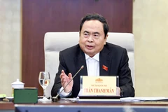 National Assembly Chairman Tran Thanh Man chairs a NA meeting to review February's work and set priorities for March and beyond on March 4. (Photo: VNA)