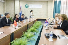 Cuban Minister of Domestic Trade Betsy Díaz Velázquez meets Vietnamese Ambassador to Cuba Le Quang Long in Havana on March 4. (Photo: VNA)