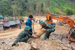 A 250kg unexploded wartime bomb is safely detonated in Nghe An province. (Photo: VNA)
