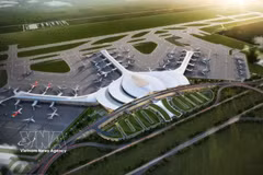 A graphic image of the passenger terminal of Long Thanh International Airport (Photo: VNA)