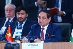 Prime Minister Pham Minh Chinh delivers his remarks at the high-level discussion on “Strengthening Multilateralism, Economic–Financial Issues, and Artificial Intelligence” at the expanded BRICS summit 2025. (Photo: VNA)