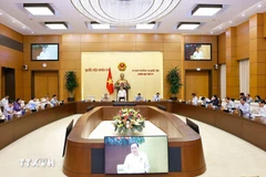 National Assembly Chairman Tran Thanh Man delivers the opening speech at the 47th session of the National Assembly Standing Committee. (Photo: VNA)