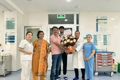 The Indian tourist discharged from hospital after near-drowning treatment. (Photo: danviet.vn)