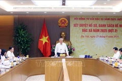 Permanent Deputy Prime Minister Nguyen Hoa Binh, Chair of the Amnesty Advisory Council, addresses the meeting on August 25. (Photo: VNA)