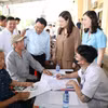 Residents undergo health check-ups in Phu Long commune, Ninh Binh province. (Photo: VNA) 